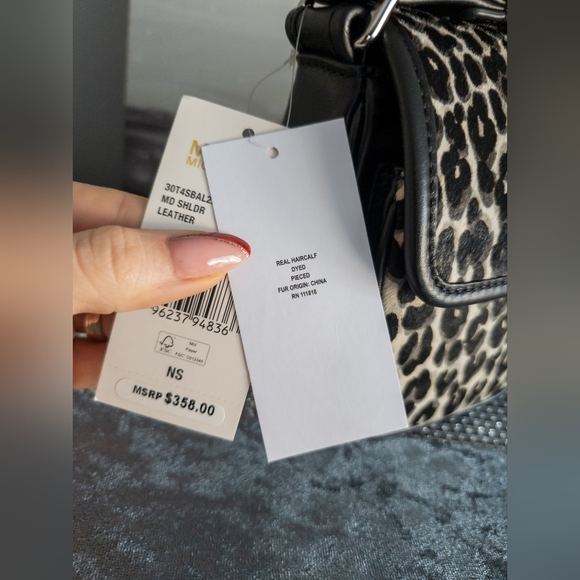 ❗️LOW START❗️Michael Kors-NWT- Colby Medium Leopard Print Calf Hair Shoulder Bag - Picture 13 of 16